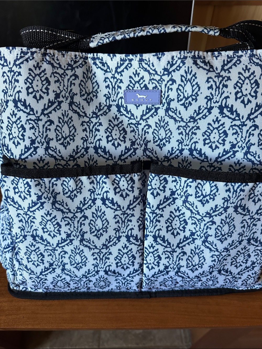 Scout Navy & White Patterned dry bar cooler Tote Bag